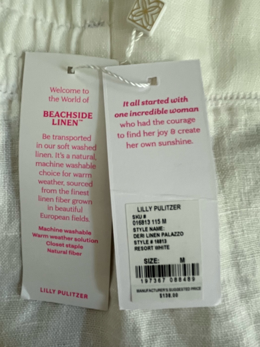 Lilly Pulitzer DERI Linen Palazzo Pants in ‘Resort White’ - Picture 7 of 9